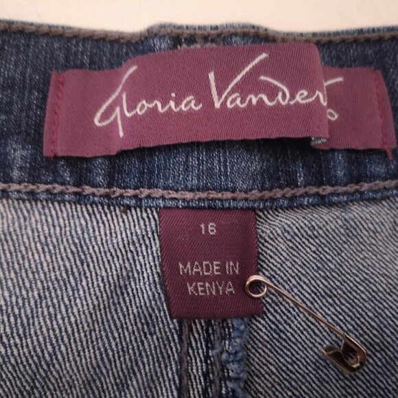 Gloria Vanderbilt Amanda Ladies Size 16 Short Medium Wash Zipper & Button Jeans - Picture 3 of 13